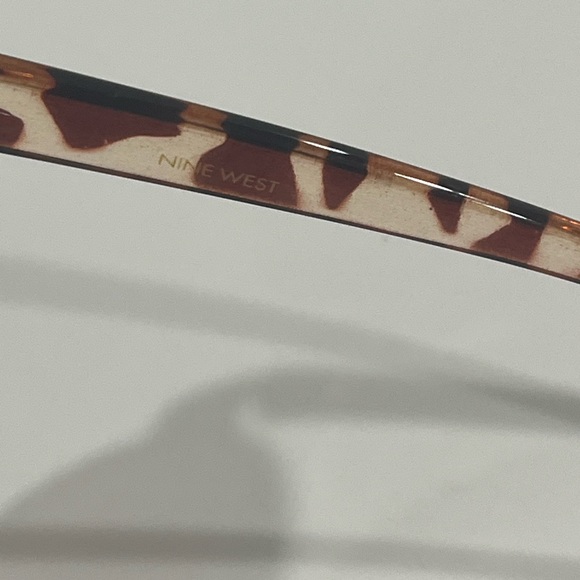 Nine West Aviator Style Brown Tortoise Colored Sunglasses with Gold Metal Frame - Picture 11 of 12